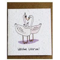 Growing Paper Welcome Little One Mini Card